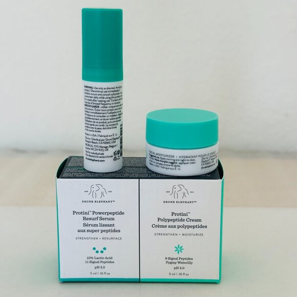 🌷New🌷Drunk Elephant Protini Duo: Powerpeptide Resurf Serum + Polypeptide Cream - Picture 7 of 9